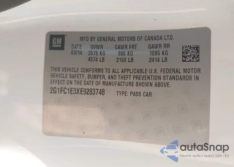 2014 Chevrolet Camaro 2Lt z USA, uszkodzony, nr VIN 2G1FC1E3XE9283748